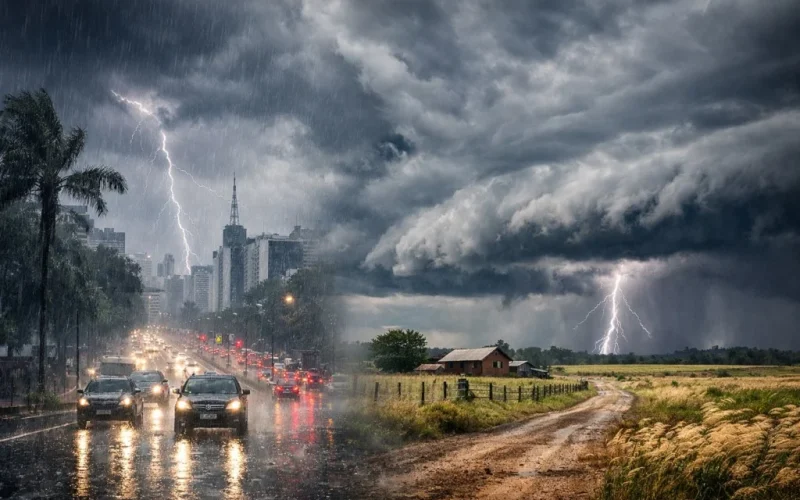 Alerta Meteorológico: Ciclone e Frente Fria Trazem Chuvas Intensas e Queda de Temperatura para o Brasil; Impactos no Agronegócio e Consumo