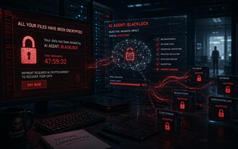 Ataque de Ransomware Autônomo: IA Assina Nota de Resgate, Mas Humano Ainda Define Alvo e Infraestrutura