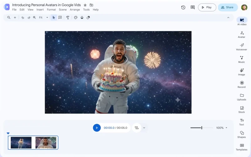 Google Vids Revoluciona Criação de Vídeos com Avatares IA Personalizados e Edição Multi-Modal