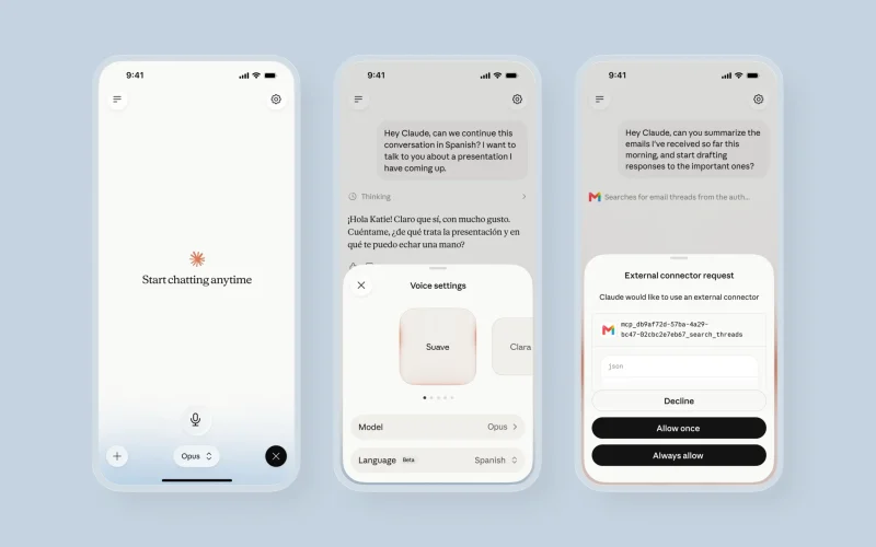 Anthropic turbina Claude: Nova voz com IA mais inteligente e integração que desafia OpenAI