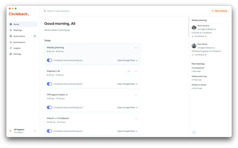 Circleback Revoluciona Anotações de Reunião: Plano Gratuito para Conquistar Mercado Competitivo