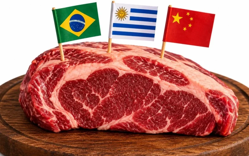 China: Brasil tem janela de oportunidade única em Outubro para exportar carne bovina via cota Uruguaia