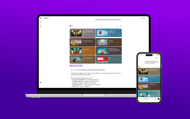 Tubi Inova no ChatGPT: Streaming Gratuito Ganha App Nativo para Descoberta de Filmes e Séries via IA